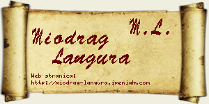 Miodrag Langura vizit kartica
